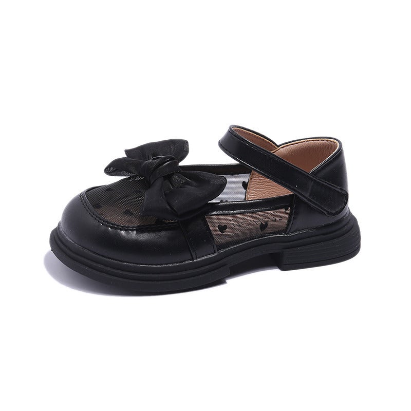 Kuromi Girls' Small Leather Shoes 2025 Spring And Soft-Soled Versatile Kidsren'S Princess Shoes Girls Student Shoes - Image 1