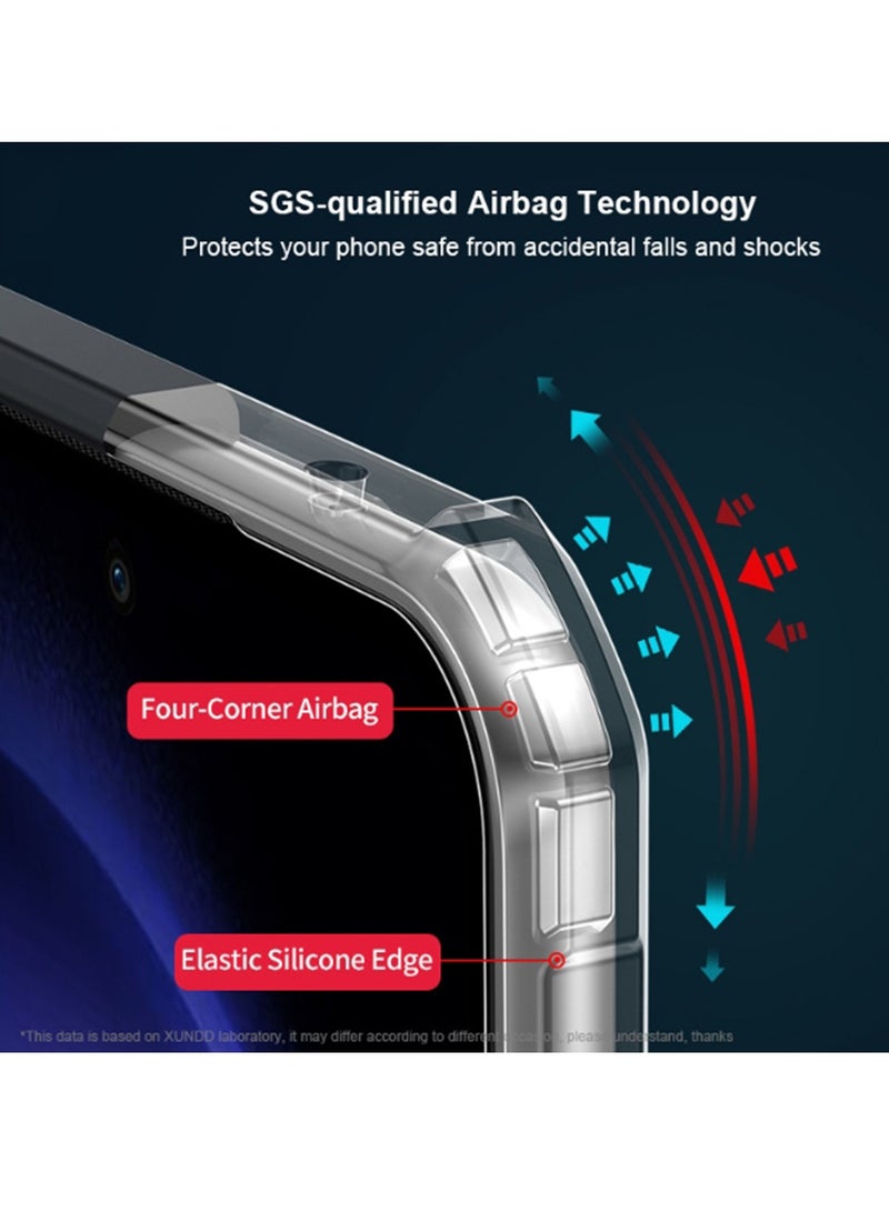 for OPPO Reno13F 5G Case, Ultra Thin Lightweight, Soft TPU Bumper, Acrylic Clear Back Cover OPPO Reno13F 5G, Black - Image 2