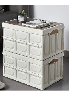 COOLBABY Folding Storage Box with Lid Foldable Wardrobe Organizer and Storage Container Multifunctional Plastic Storage Box for Camping 30L