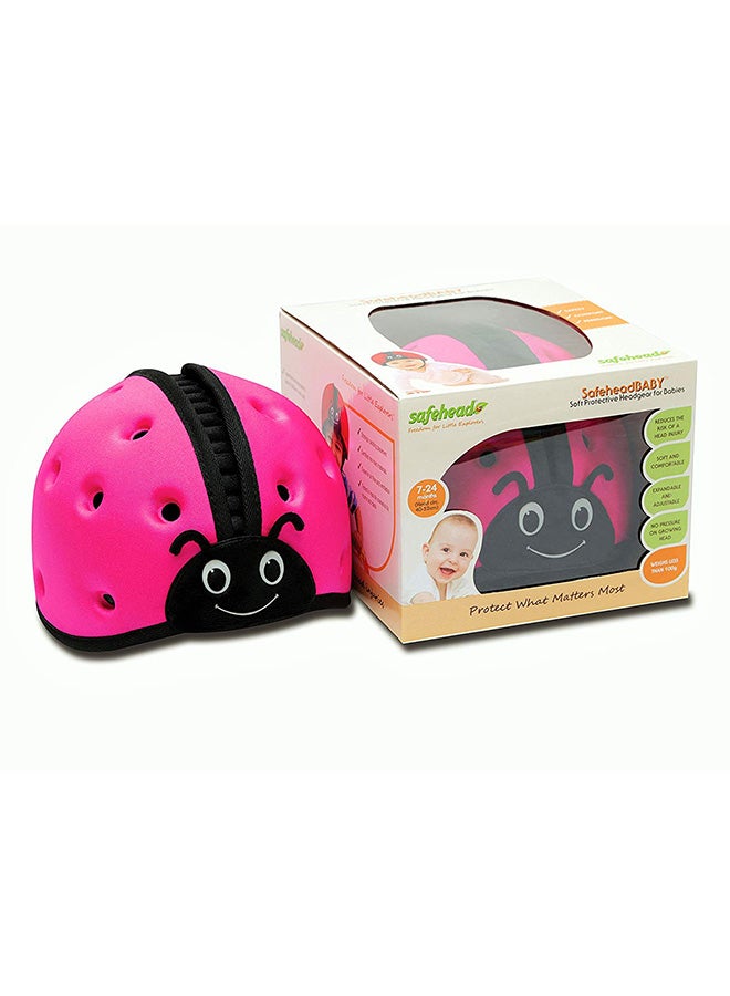 SafeheadBABY Award-Winning Soft Infant Head Protector for Crawling and Walking Expandable Lightweight Baby Safety Helmet 7–24 Months (Head Circ. 40–52 cm) – Ladybird Pink - Image 3