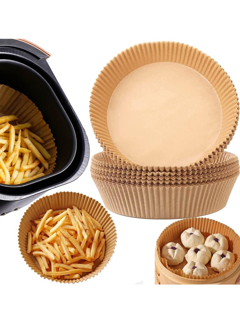 Air Fryer Paper Liners, 60PCS Non-stick Disposable Liners, Baking Paper for Air Fryer Oil-proof, Water-proof, Food Grade Parchment for Baking Roasting Microwave  - Image 1