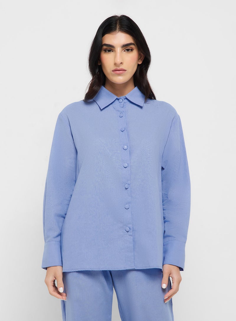 ELLA Button Down Top & Pant Pyjama Set - Image 3