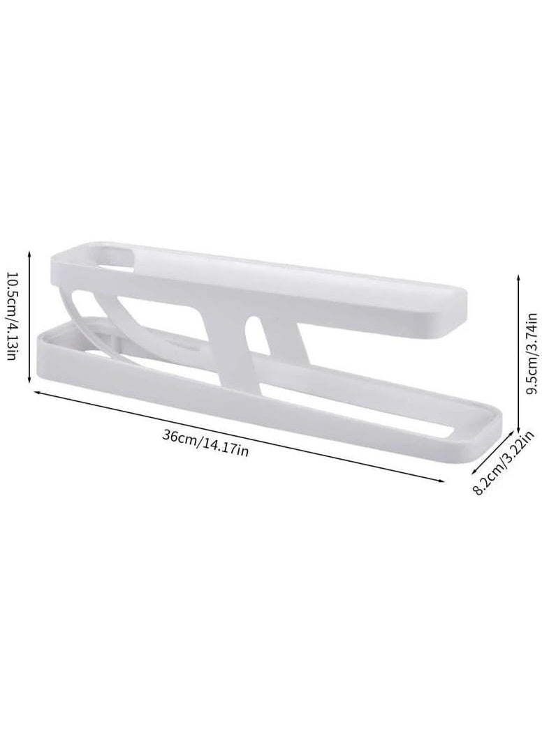 منظم بيض منزلق بـ تصميم دائري ذكي – حامل بيض من طبقتين لتخزين حتى 14 بيضة بآلية انزلاق تلقائي للمطبخ والثلاجة - Image 3