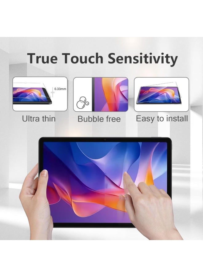 Muzz حماية شاشة Redmi Pad 2 مقاس 11 بوصة، زجاج مقسى لحماية شاشة Redmi Pad2 مقاس 11 بوصة، صلابة 9H مضادة للخدش، حماية شاشة كاملة خالية من الفقاعات لحماية Redmi Pad 2 مقاس 11 بوصة (عبوة 2) - Image 3