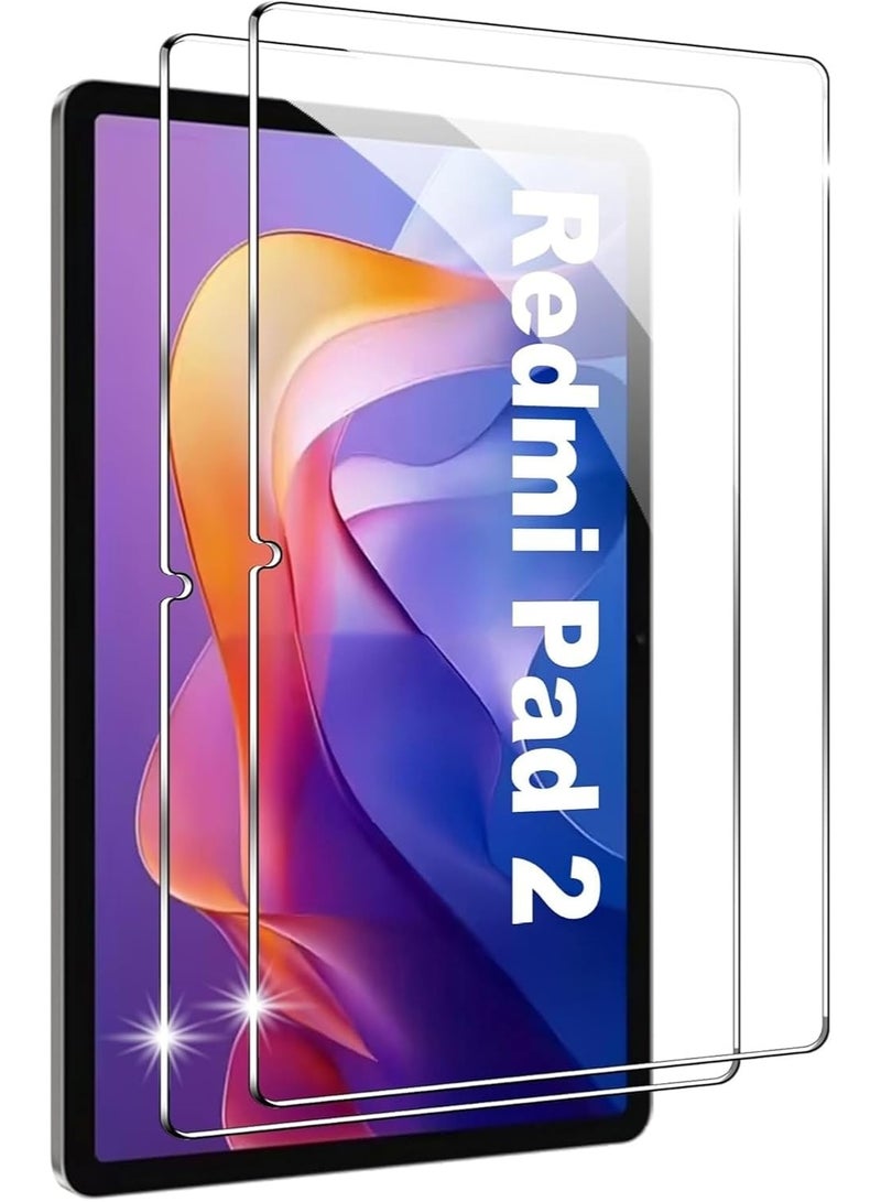 Muzz حماية شاشة Redmi Pad 2 مقاس 11 بوصة، زجاج مقسى لحماية شاشة Redmi Pad2 مقاس 11 بوصة، صلابة 9H مضادة للخدش، حماية شاشة كاملة خالية من الفقاعات لحماية Redmi Pad 2 مقاس 11 بوصة (عبوة 2) - Image 1
