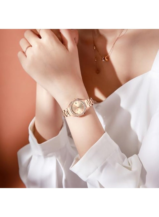 NIBOSI Women's Watch Analog Rose Gold Dial Quartz Watches for Women Fashion Minimalism Waterproof Stainless Steel Casual Wrist Watch for Ladies Birthday Gift - Image 3