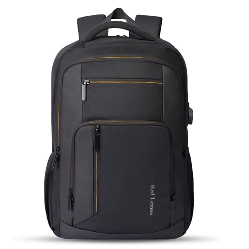 Red Lemon Swiss Cut Laptop Backpack | 15.6" Laptop Bag for Men & Women | 26L Travel & Office Backpack | Water-Resistant Oxford Fabric | Anti-Theft Pocket | Premium Zipper | Daily Use - Image 1