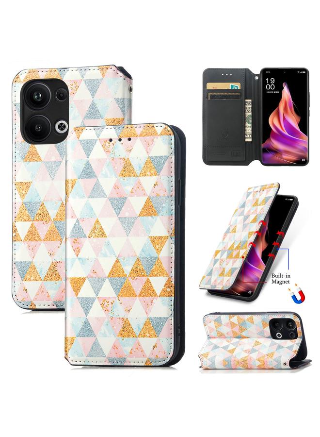 اس-توب جراب هاتف جلدي مغناطيسي ملون لهاتف OPPO Reno9 Pro+ CaseNeo - Image 1