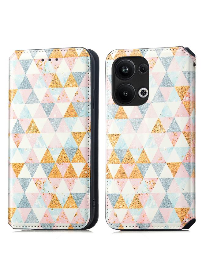 اس-توب جراب هاتف جلدي مغناطيسي ملون لهاتف OPPO Reno9 Pro+ CaseNeo - Image 2