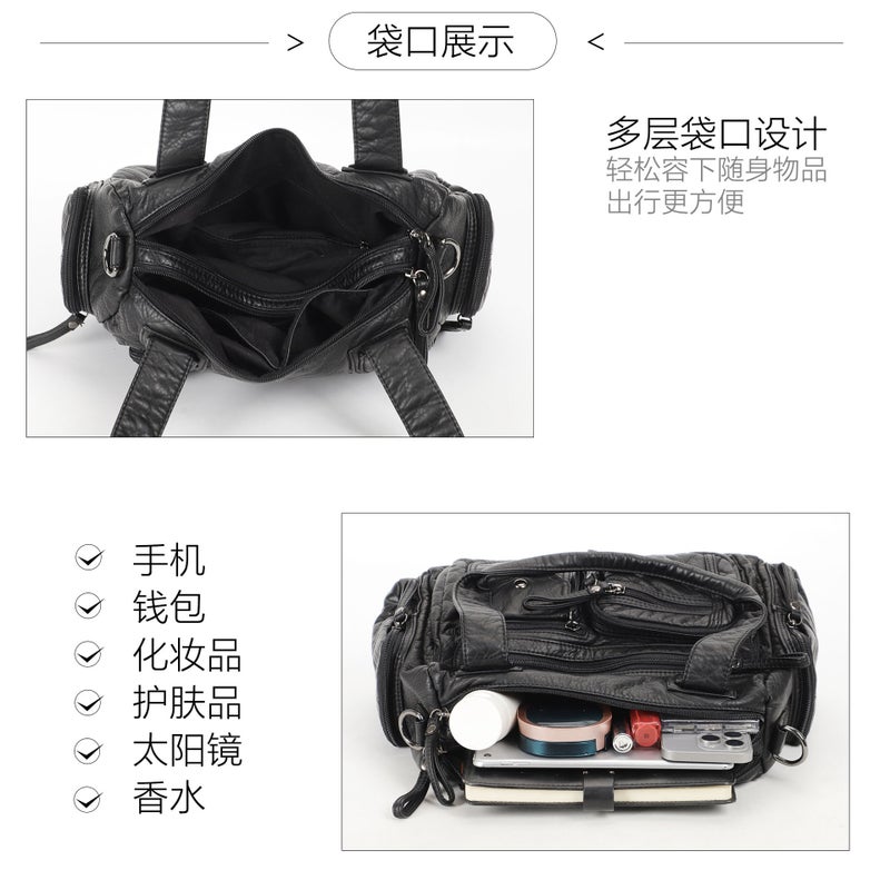 Y2K Retro Soft Leather Shoulder Bag - Image 4