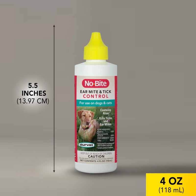 Durvet 011-1165 No-Bite Flea & Tick Ear Mite Control, 4 oz - Image 2