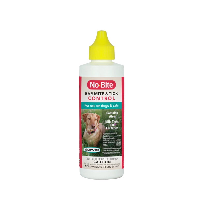 Durvet 011-1165 No-Bite Flea & Tick Ear Mite Control, 4 oz - Image 1