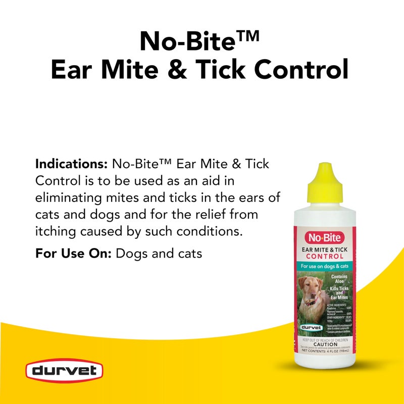Durvet 011-1165 No-Bite Flea & Tick Ear Mite Control, 4 oz - Image 3