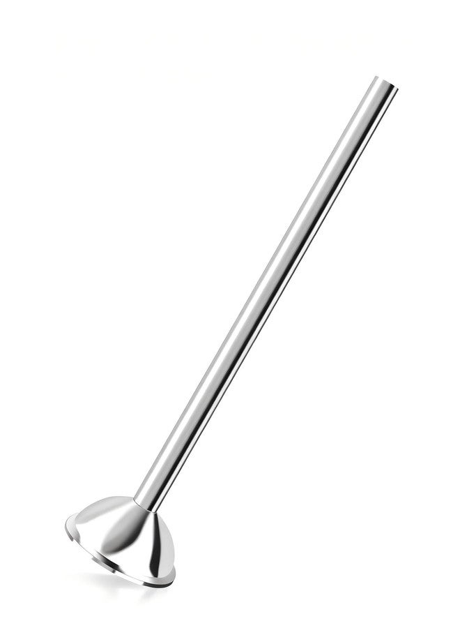 Wutfly 10mm Stainless Steel Sausage Stuffer Tube, #5 Meat Grinder Funnel Attachment for Homemade Snack Sticks & Breakfast Links, Slim Sausage Stuffing Horn Replacement - Image 1