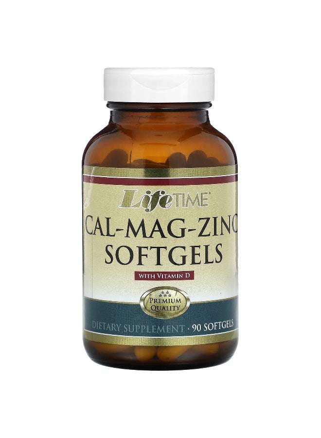 LifeTime Vitamins LifeTime Vitamins, Cal-Mag-Zinc with Vitamin D, 90 Softgels - Image 1