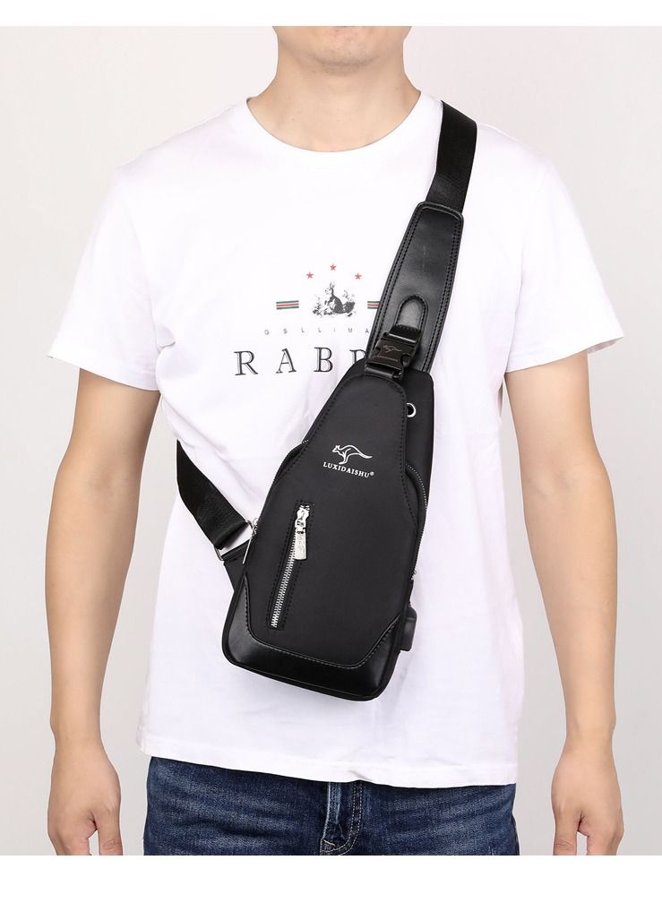 DubaiGallery Anti Theft Sling Bag Crossbody Backpack Shoulder Casual Chest Bags with USB Charging Port - Image 2