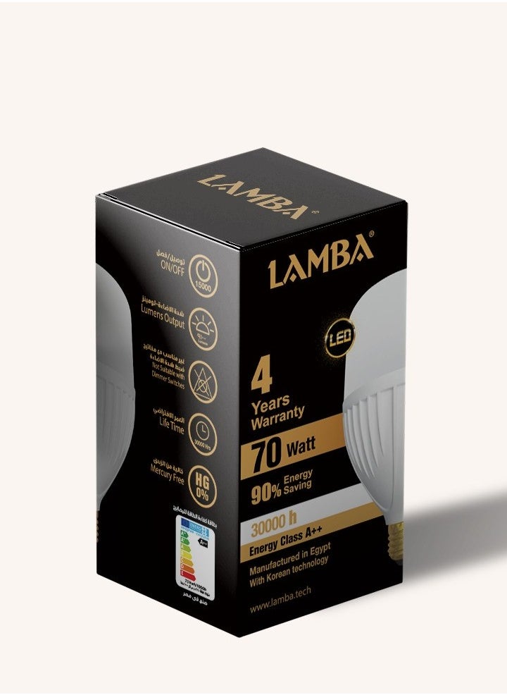 LAMBA T140 70W E27 لمبة 70 وات اضاءة ابيض 