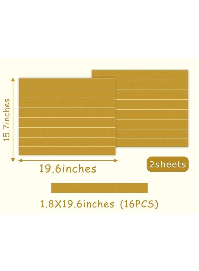 إيزما ملصقات جدارية ذهبية ملصقات جدارية مخططة قابلة للتقشير واللصق بخط معدني ملصقات جدارية حديثة من الفينيل ملصقات جدارية هندسية بسيطة لغرفة النوم وغرفة المعيشة وديكور المكتب - Image 4