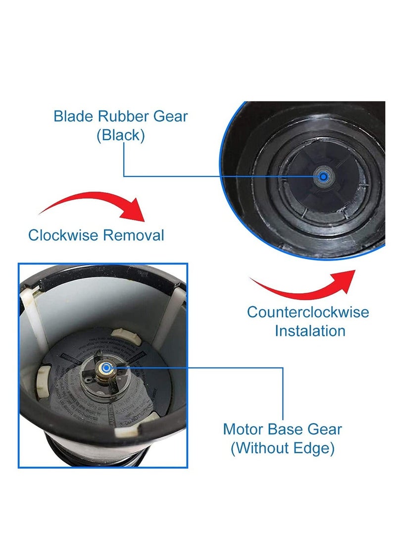 زوجان من أجزاء استبدال الخلاط، قاعدة التروس وتروس الشفرة، لخلاط Magic Bullet MB1001 بقوة 250 وات - Image 3