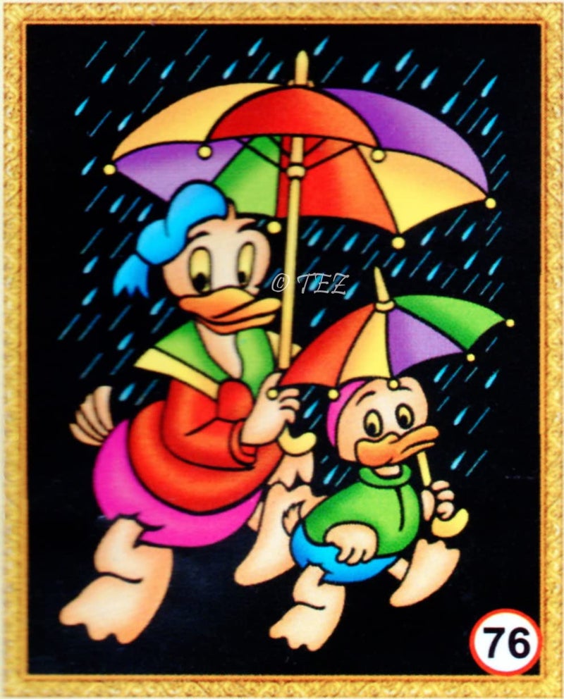Tez DIY - Emboss Painting Kit, Donald Ducks, Medium(13x19 inch), Design No. 76 - Image 1