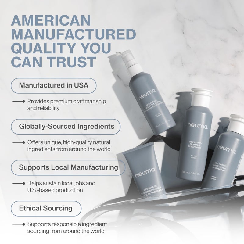 Neuma Neu Repair Conditioner 8.5 Fl. Oz. Sulfate Free Paraben Free Repairing Conditioner - Fortifies, Revitalizes, Strengthens, Nourishes, Moisturizes, Lemon, Lavender & Fir Needle Scent - Image 4