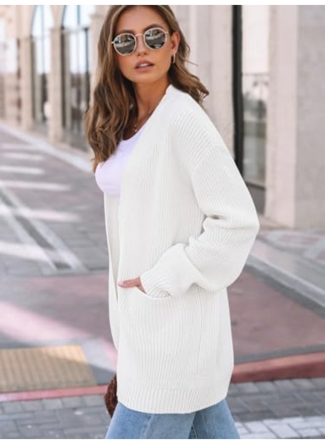 NIBEMINENT Womens Oversized Cardigans Soft Knit Cardigan Sweater with Pockets - Image 3