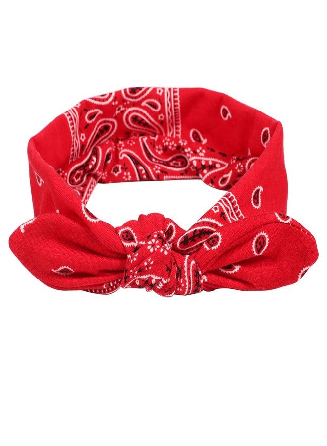 دينبري مجموعة دينبري من 6 ربطات شعر باندانا مرنة للنساء، بتصميم بوهيمي على شكل أذن أرنب، ربطات شعر باندانا للنساء (6 ألوان، ربطات شعر مطبوعة بالزهور) - Image 4