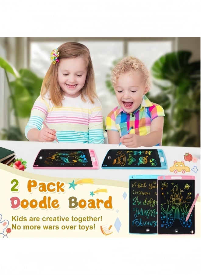 Kibee 2 Pack 10 Inch LCD Writing Tablet for Kids - Preschool Drawing Tablet Toys & Toddler Travel Essential Toys, Christmas Stocking Stuffers for Kids, Easter Basket Stuffers for Kids - Image 3