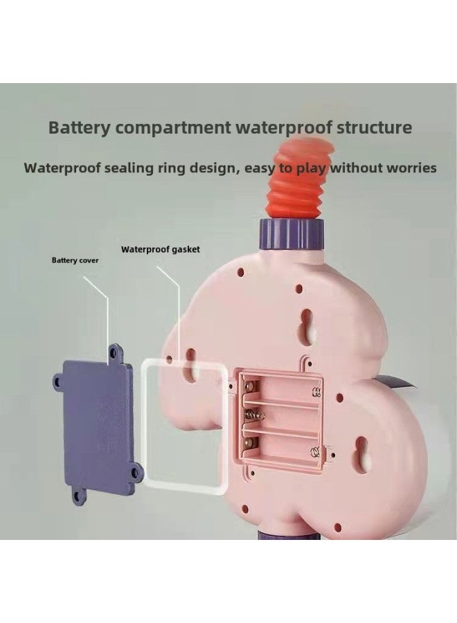Children's Bath Toy Elephant Koala Electric Shower Sprinkler Water Sprinkling Bath Internet Red Same-Specifications:Green Elephant Shower Rechargeable Version + Duck Water Drain 3-piece Set
