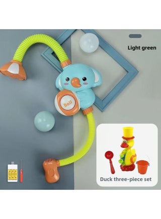 Children's Bath Toy Elephant Koala Electric Shower Sprinkler Water Sprinkling Bath Internet Red Same-Specifications:Green Elephant Shower Rechargeable Version + Duck Water Drain 3-piece Set - pzsku/ZFD8122285E01954A0EEBZ/45/1749761506/e2dd3ced-cddb-48ea-abff-6d3621fa8c83