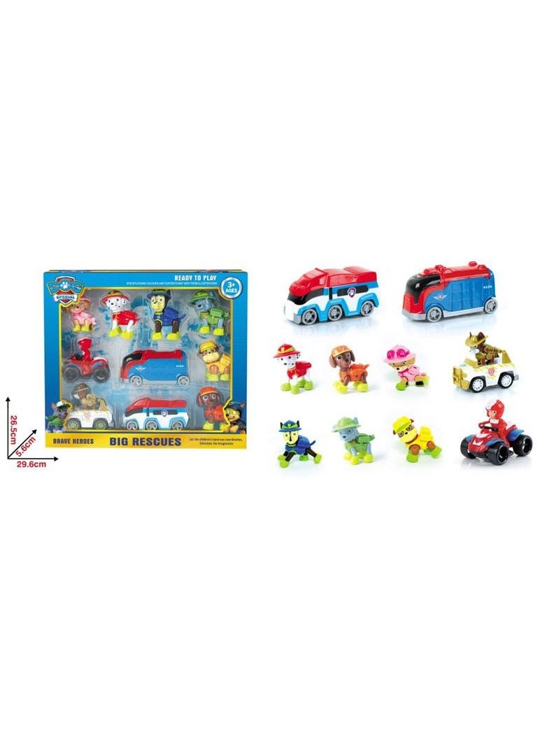 Swift 6 Pcs Dog Special Paw Patrol Car Toy Set, 1:55 True Metal Classic Gift Pack Collectible Diecast Vehicles Pull Back Cars, Animal Kingdom Playset for Kids  - Image 3
