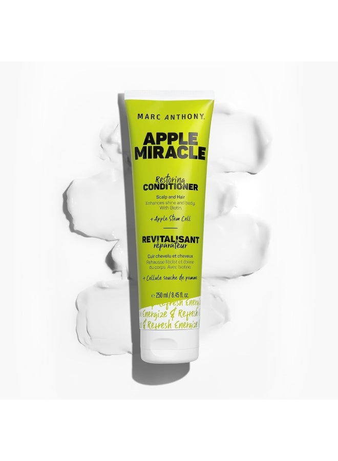 MARC ANTHONY Apple Miracle Restoring Conditioner | Infused With Apple Stem Cell & Biotin | To Strengthens & Protects Your Hair | Moisturizers & Smoother Your Hair Quality | 250 Ml - Image 4