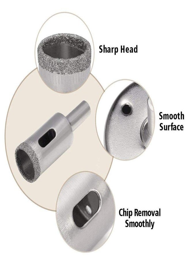 3 اوترس مجموعة منشار ثقب الماس من 3 أوتر، 15 قطعة، رؤوس مثقاب للزجاج والبلاط (6 مم - 50 مم / 1/4 بوصة - 2 بوصة)، مثالية للزجاج والزجاجات والأواني والرخام وحجر الجرانيت - Image 3