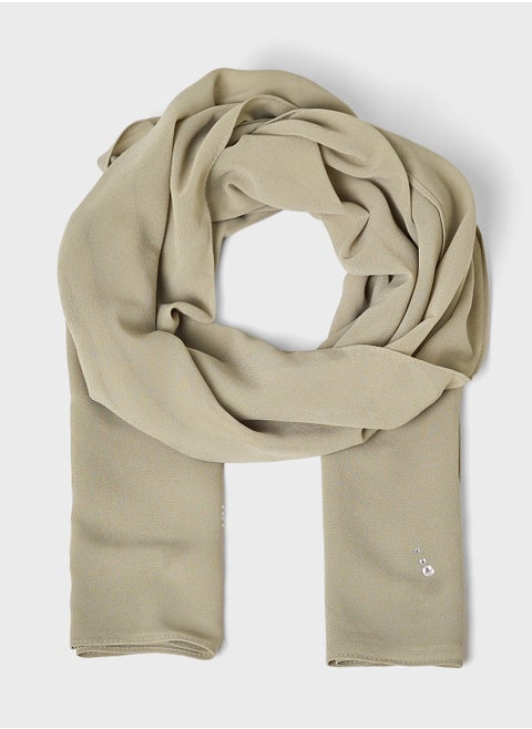Diamante Detail Long Hijab Scarf
