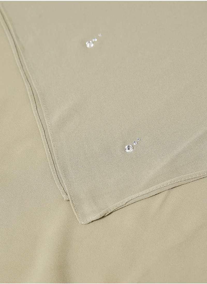 Khizana Diamante Detail Long Hijab Scarf