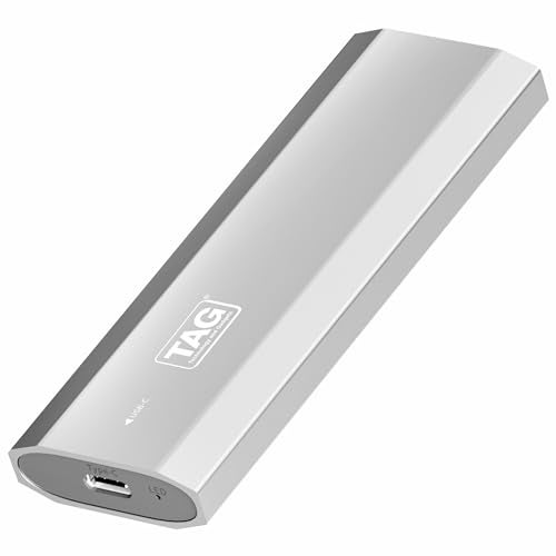 TAG NVMe SSD Enclosure, USB 3.1 Gen 2 Type-C 10Gbps, Tool-Free SSD External Case, Supports 2230/2242/2260/2280 PCIe SSD, Portable Metal Body, Plug & Play, Upto 4TB, for Windows/Mac/Linux/Android - Image 1