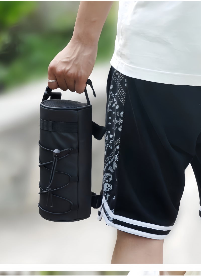 Generic Bike Handlebar Bag,Bicycle Handlebar bag,Bike Frame Bag with Shoulder Strap,Bicycle Front Bag Fram Storage Roll Bag Mountain Road Bikes Bicycle Accessories, Bike Pouch for Bicycle  - Image 4
