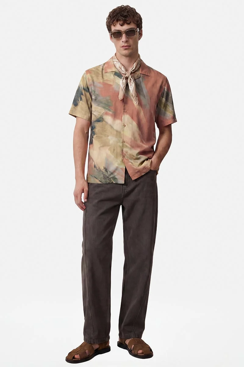 SNITCH Multicolour Abstract Half Sleeve Boxy Shirt