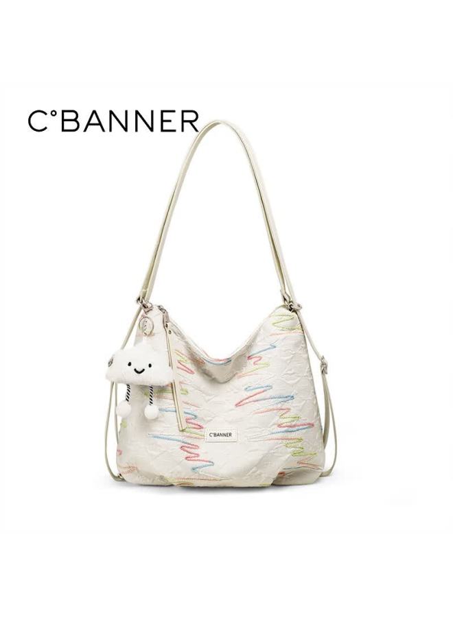C.banner Women's Handbag, Large Capacity Shoulder Bag, Portable Underarm Bag, Lightweight Backpack, Fashionable Versatile Crossbody Practical Tote Bag - Image 4