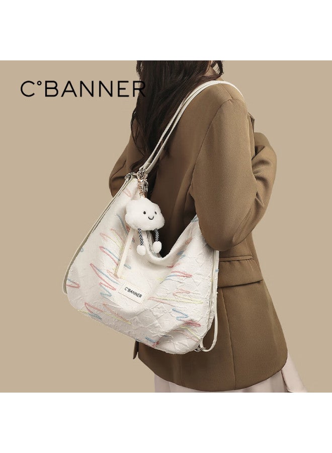 C.banner Women's Handbag, Large Capacity Shoulder Bag, Portable Underarm Bag, Lightweight Backpack, Fashionable Versatile Crossbody Practical Tote Bag - Image 2