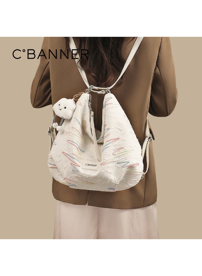 C.banner Women's Handbag, Large Capacity Shoulder Bag, Portable Underarm Bag, Lightweight Backpack, Fashionable Versatile Crossbody Practical Tote Bag - Image 3