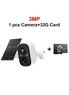 ارواق كاميرا Tuya 3MP WIFI أمنية تعمل بالبطارية مع لوحة شمسية لاسلكية خارجية للكشف عن الأشخاص وكاميرا مراقبة IP ملونة ليلية مع بطاقة 64 جيجابايت  - Image 1