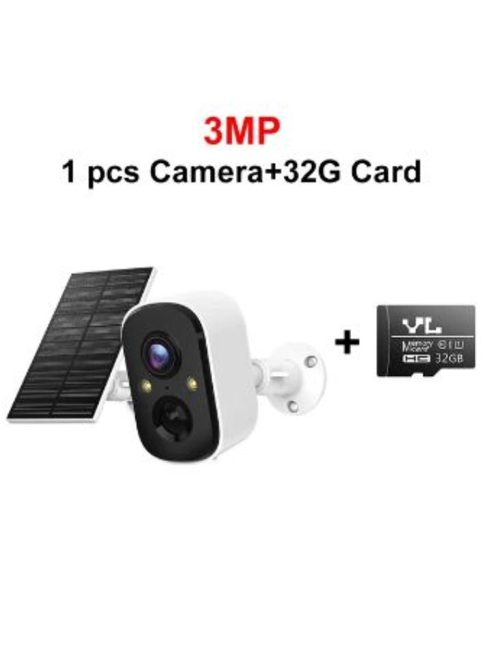 AROAQ Tuya 3MP WIFI Security Battery Camera with Solar Panel Wireless Outdoor Human Detect Surveillance IP Camera Color Night With 64GB Card - Image 1