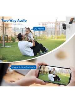 ارواق كاميرا Tuya 3MP WIFI أمنية تعمل بالبطارية مع لوحة شمسية لاسلكية خارجية للكشف عن الأشخاص وكاميرا مراقبة IP ملونة ليلية مع بطاقة 64 جيجابايت  - Image 4