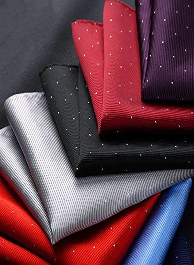 Flairs New York Gentleman's Essentials Weekend Casual Pocket Square Handkerchief (Raven Black [Glitter Dots]) - Image 4