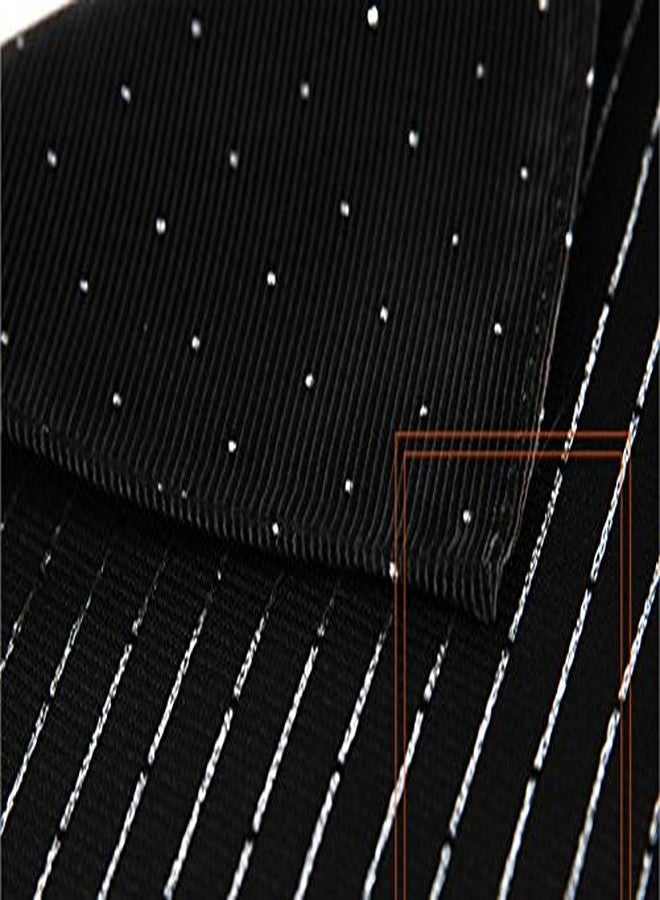 Flairs New York Gentleman's Essentials Weekend Casual Pocket Square Handkerchief (Raven Black [Glitter Dots]) - Image 2