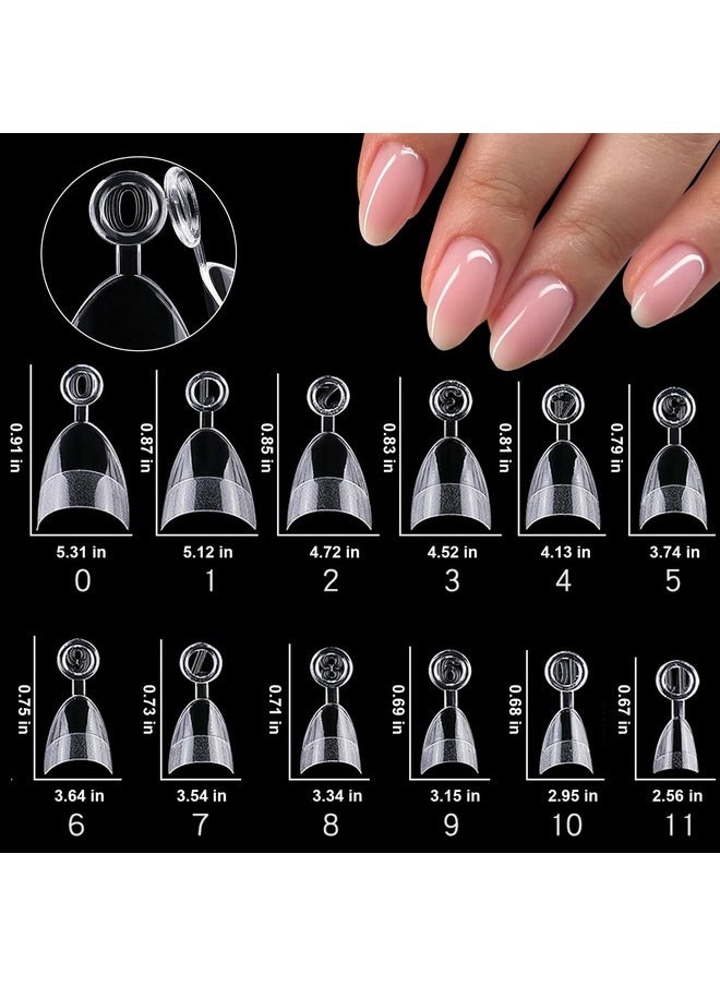 لوف أور هوم 600 قطعة من أطراف الأظافر الجل الفرنسية Xs Stiletto X أظافر صناعية شفافة أطراف أظافر لوزية قصيرة أطراف أظافر لوزية من الجل الناعم أطراف أظافر صناعية نصف غطاء لأظافر أكريليك وصلات أظافر جل X  - Image 2