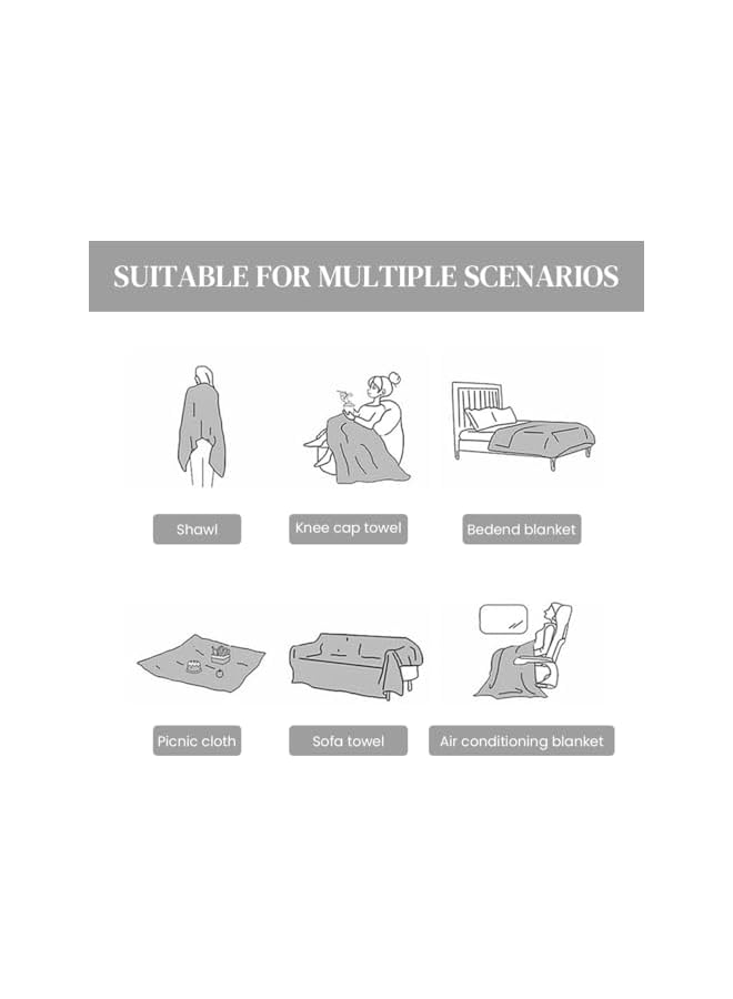 Green Tiger غطاء أريكة شنيلا 1 2 3 4 مقاعد متعدد الوظائف، 180x180 سم قابل للغسل، منشفة أريكة زخرفية، واقي أثاث، غطاء أريكة ناعم وقوي لغرفة المعيشة (رمادي داكن) - Image 4