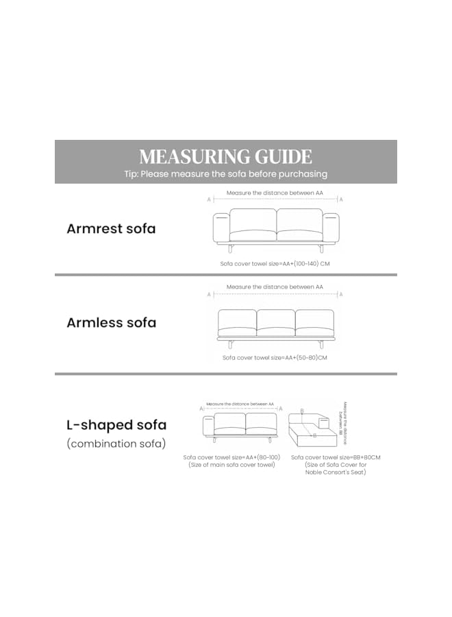 Green Tiger غطاء أريكة شنيلا 1 2 3 4 مقاعد متعدد الوظائف، 180x180 سم قابل للغسل، منشفة أريكة زخرفية، واقي أثاث، غطاء أريكة ناعم وقوي لغرفة المعيشة (رمادي داكن) - Image 3