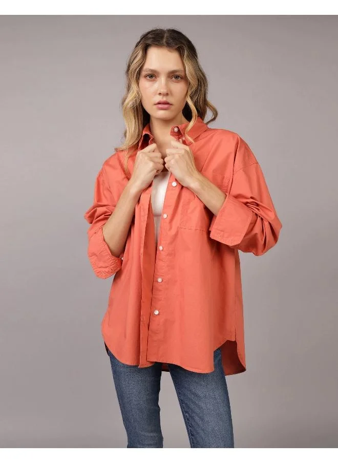 امريكان ايجل AE Oversized Perfect Button-Up Shirt